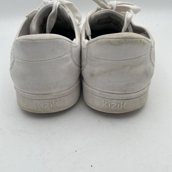 Kizik Womens Irvine Sneakers Size 10‎ Cloud White Canvas Lace Up Casual Shoes - Picture 8 of 11